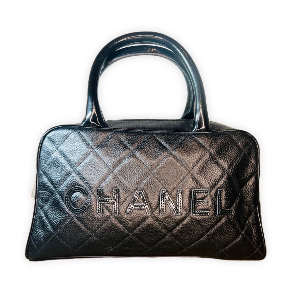 SOLD Chanel Logo Bowling Bag
